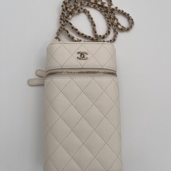 Chanel Vanity Phoneholder with Chain Quilted Caviar - Picture 3 of 16